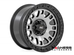 Custom Wheel 82 Series Wheel - One-Piece - Semi Gloss Black w/ Machined Face | 18x9 | 6x5.5 | -12mm - Rough Country Custom Wheel 82 Series Wheel - One-Piece - Semi Gloss Black w/ Machined Face | 18x9 | 6x5.5 | -12mm - Rough Country